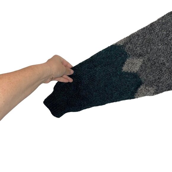 Valentino Uomo Mens Sweater Green Gray Size Medium Vintage Wool Mohair Nylon - Picture 6 of 16